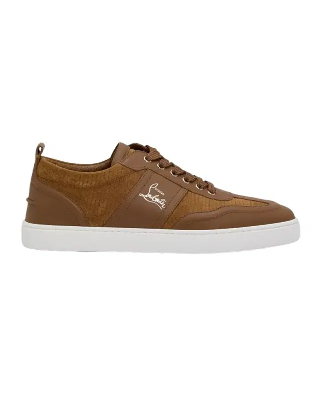 Christian Louboutin Men's Retero Reversed Leather Low-Top Sneakers