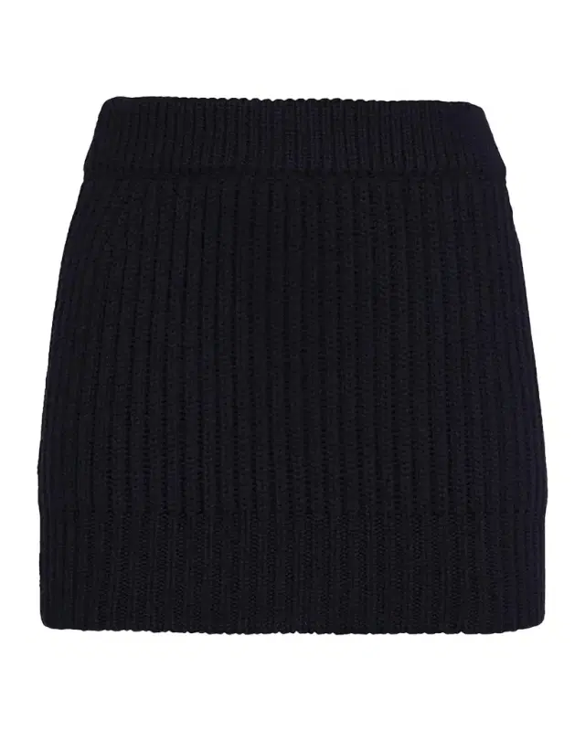 Malo Rib-Knit Cashmere Miniskirt