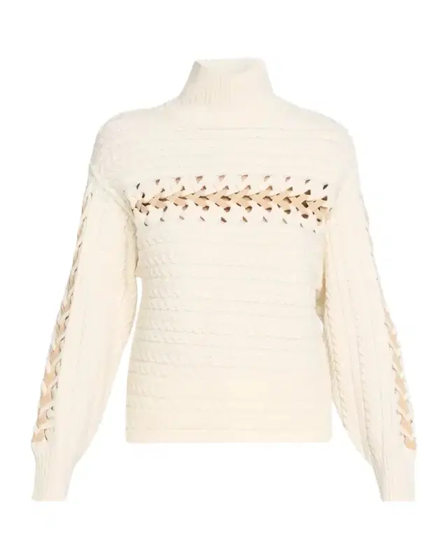 Ramy Brook Nina Wool Threaded-Knit Sweater