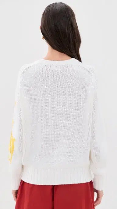 Polo Ralph Lauren U Open Graphic Cotton Intarsia Sweater White | Thumbnail 4