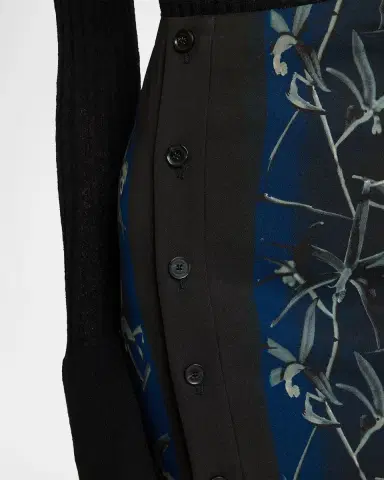 Proenza Schouler Anais Floral-Print Button-Side Midi Skirt | Thumbnail 5
