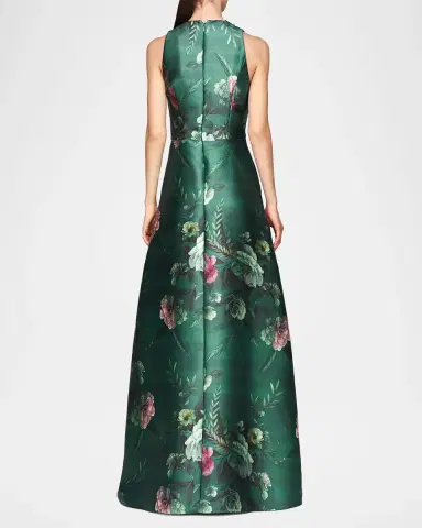 Kay Unger New York Rosalind Floral Print Gown | Thumbnail 3