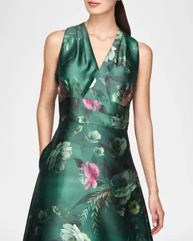 Kay Unger New York Rosalind Floral Print Gown | Thumbnail 5