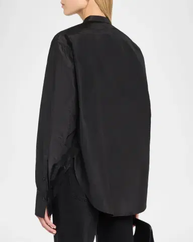 The Row Lula Silk Taffeta Button-Down Top | Thumbnail 3
