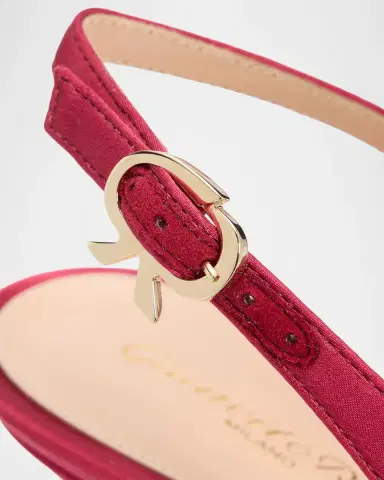 Gianvito Rossi 70mm Sofia Satin Slingback Pumps | Thumbnail 3 Gianvito Rossi 70mm Sofia Satin Slingback Pumps | Thumbnail 3