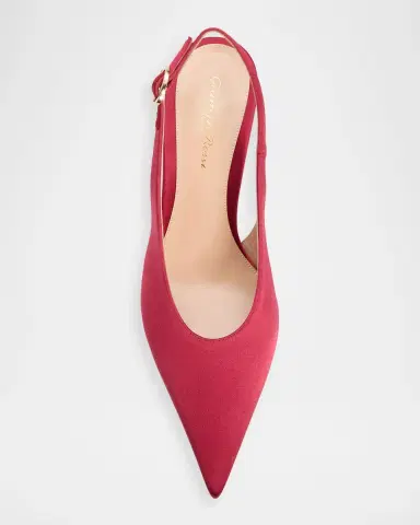 Gianvito Rossi 70mm Sofia Satin Slingback Pumps | Thumbnail 4 Gianvito Rossi 70mm Sofia Satin Slingback Pumps | Thumbnail 4