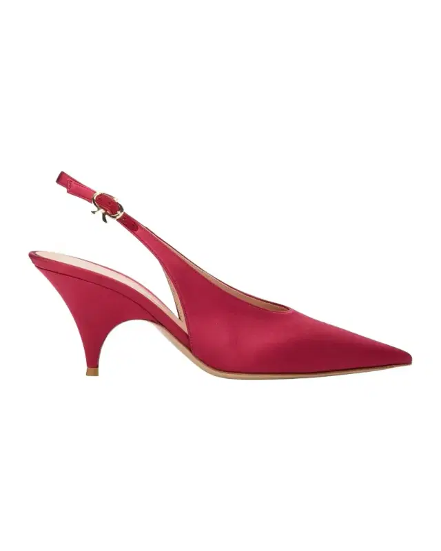 Gianvito Rossi 70mm Sofia Satin Slingback Pumps