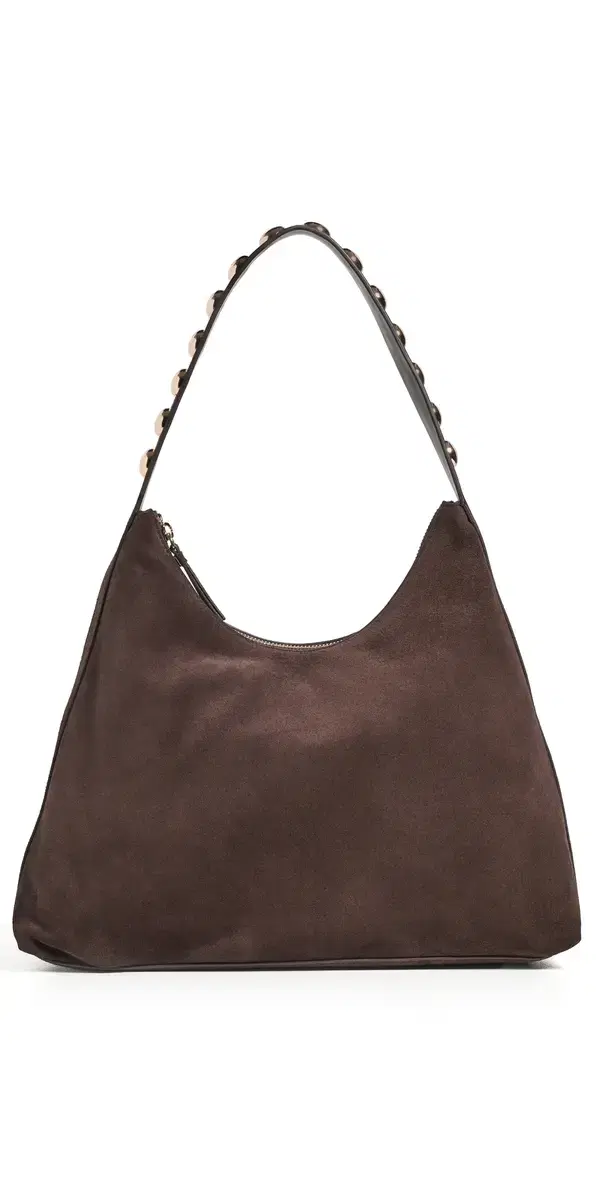 Loeffler Randall Stassie Studded Slouchy Suede Shoulder Bag Tmoro One Size