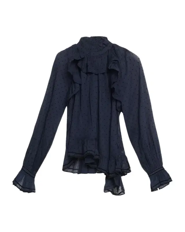 Ulla Johnson Marcella Long-Sleeve Asymmetric Cotton Blouse