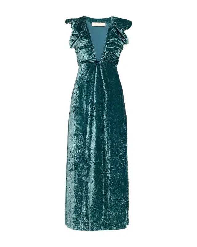 Ulla Johnson Astra Velvet V-Neck Dress