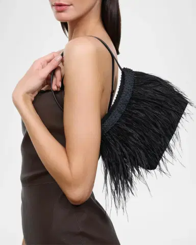 Staud Winslow Beaded Feather Top-Handle Bag | Thumbnail 2 Staud Winslow Beaded Feather Top-Handle Bag | Thumbnail 2