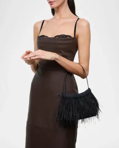 Staud Winslow Beaded Feather Top-Handle Bag | Thumbnail 5 Staud Winslow Beaded Feather Top-Handle Bag | Thumbnail 5