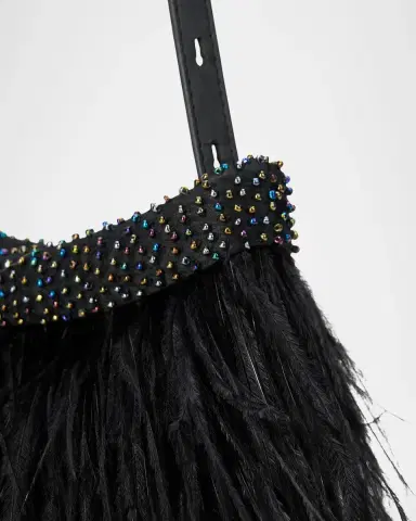Staud Winslow Beaded Feather Top-Handle Bag | Thumbnail 6 Staud Winslow Beaded Feather Top-Handle Bag | Thumbnail 6