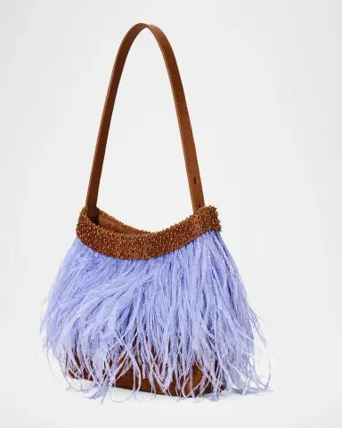 Staud Winslow Beaded Feather Top-Handle Bag | Thumbnail 8 Staud Winslow Beaded Feather Top-Handle Bag | Thumbnail 8