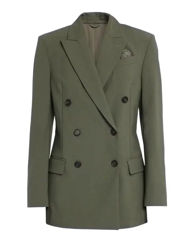 Brunello Cucinelli Tropical Luxury Wool Double-Breasted Jacket