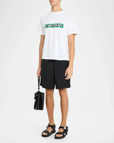 Versace Men's Cotton Graphic Logo Crewneck T-Shirt | Thumbnail 2