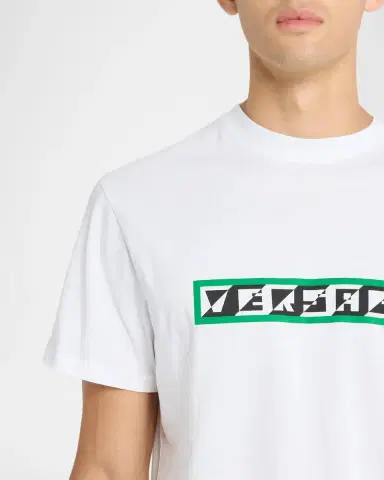 Versace Men's Cotton Graphic Logo Crewneck T-Shirt | Thumbnail 5
