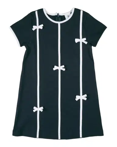 Florence Eiseman Girl's Bow Applique Knit Dress, Size 2- | Thumbnail 3