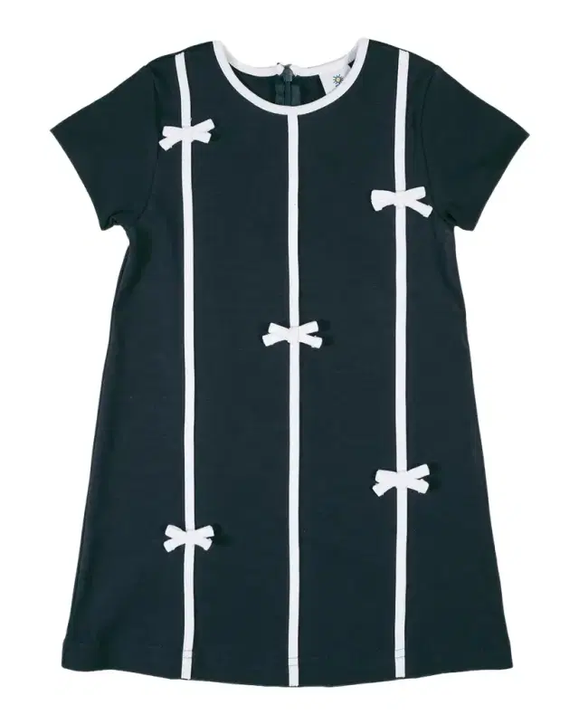 Florence Eiseman Girl's Bow Applique Knit Dress, Size 2-