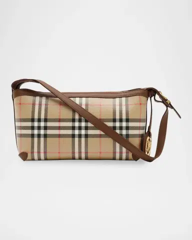 Burberry Mini Check Canvas Shoulder Bag | Thumbnail 3 Burberry Mini Check Canvas Shoulder Bag | Thumbnail 3