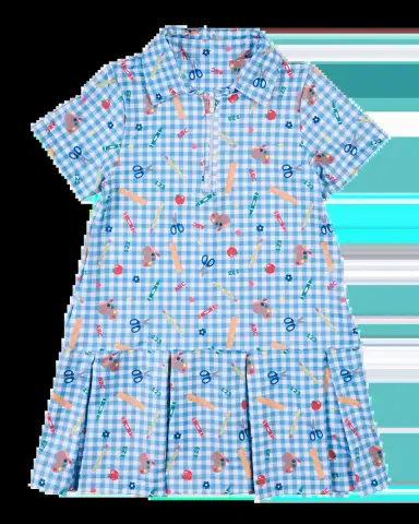 Florence Eiseman Girl's School Print Performance Knit Dress, Size 2-8 | Thumbnail 2