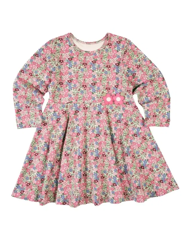 Florence Eiseman Girl's Floral Knit Dress, Size 2-8