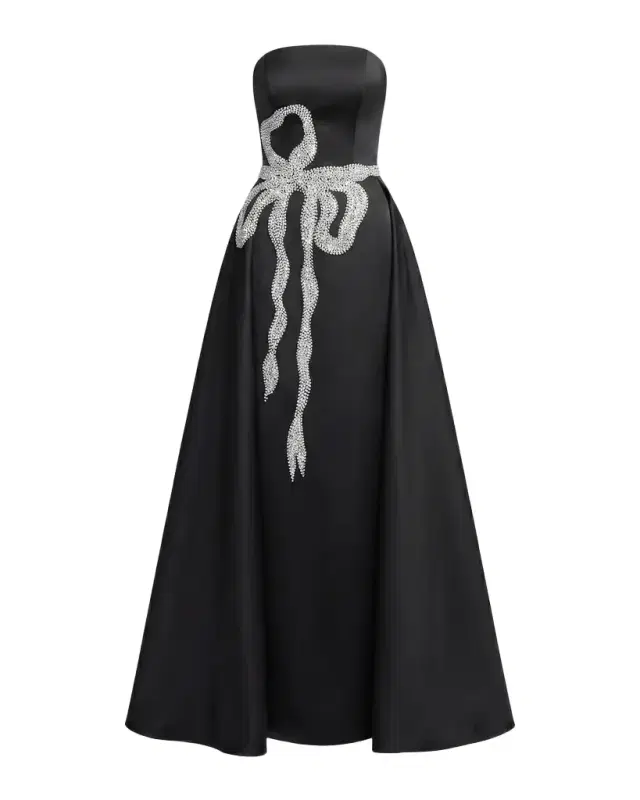 Mac Duggal Evening Strapless Satin Gown