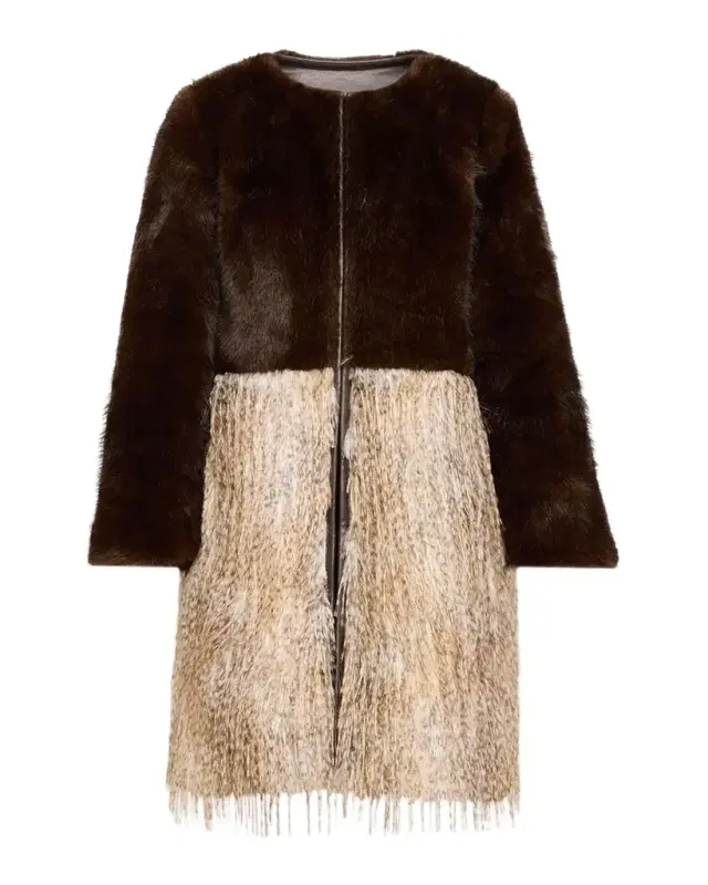 Ramy Brook Beverly Colorblocked Faux-Fur Jacket