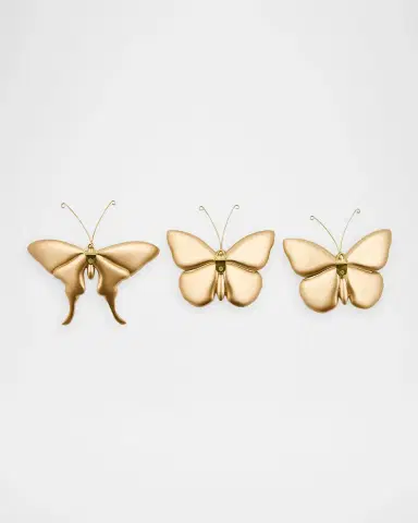 MacKenzie-Childs Courtly Check & Stripe Butterfly Trio | Thumbnail 3