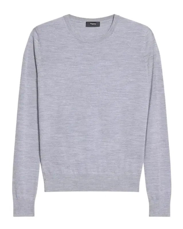 Theory Regal Merino Wool Knit Crewneck Top