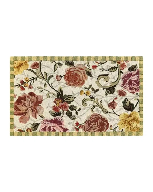 MacKenzie-Childs Golden Peonies Rug, 3 ' x 5 '