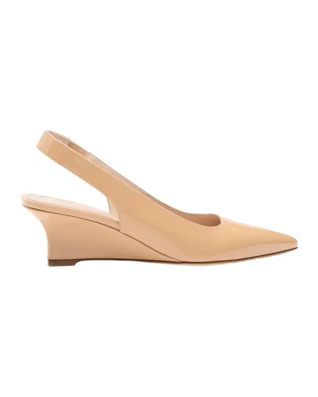 Stuart Weitzman Vinnie 50MM Patent Leather Slingback Pumps