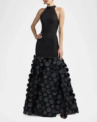 Mac Duggal Crepe Halterneck Trumpet Gown | Thumbnail 2