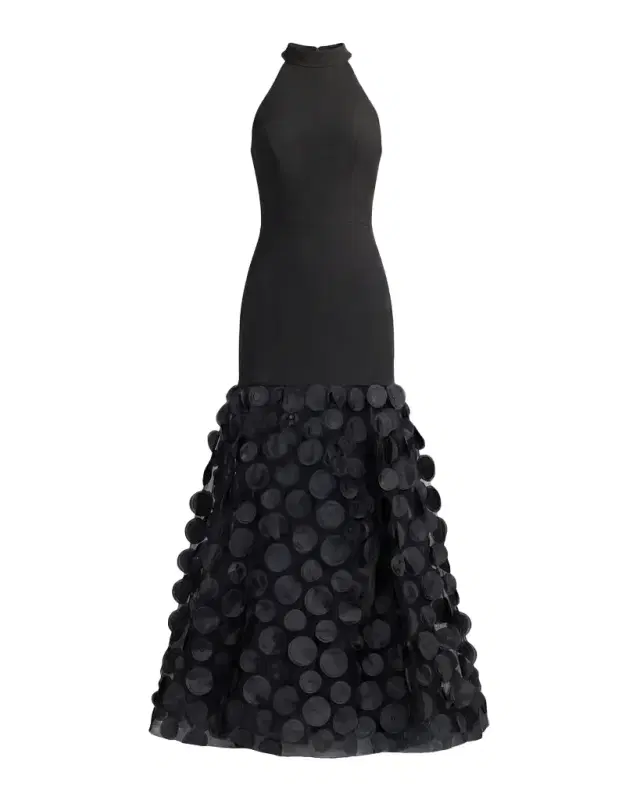Mac Duggal Crepe Halterneck Trumpet Gown