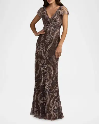 Mac Duggal Embroidered Sequined Gown | Thumbnail 2