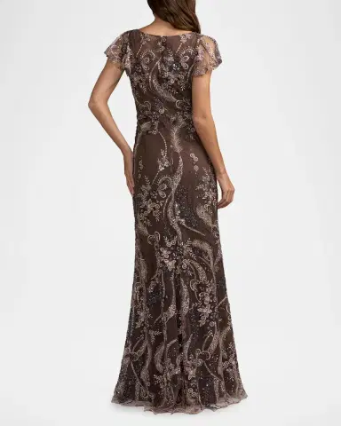 Mac Duggal Embroidered Sequined Gown | Thumbnail 3