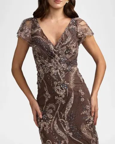 Mac Duggal Embroidered Sequined Gown | Thumbnail 4