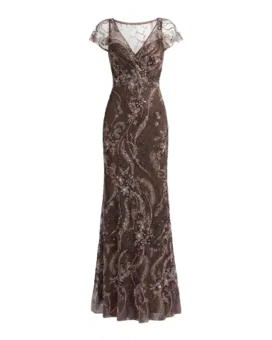 Mac Duggal Embroidered Sequined Gown | Thumbnail 1
