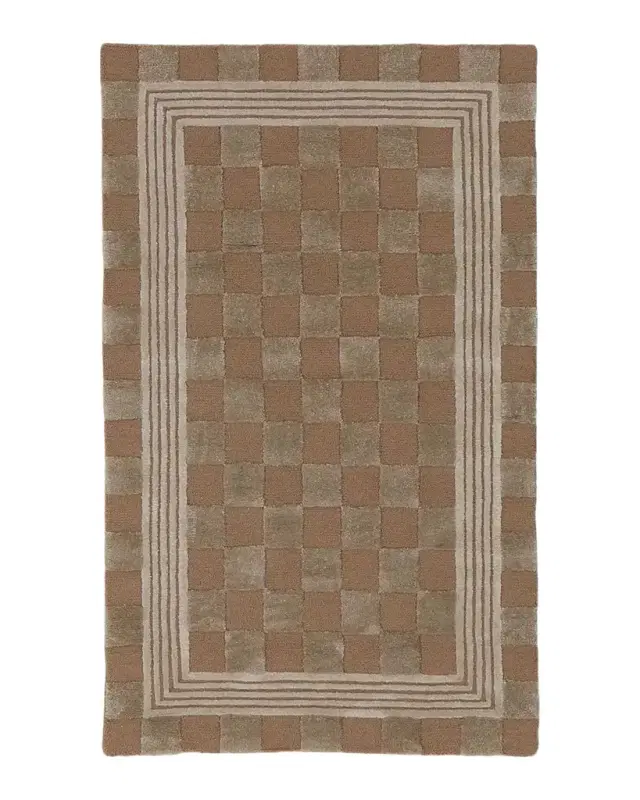 MacKenzie-Childs Mocha Tonal Check Rug, 3 ' x 5 '