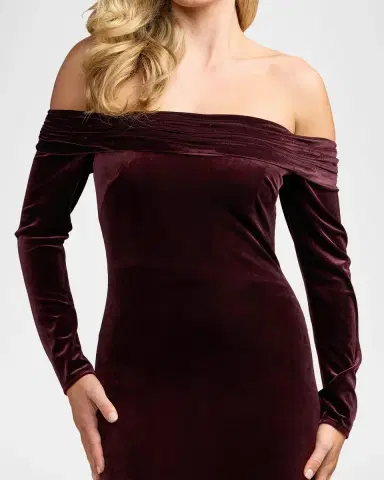 Mac Duggal Velvet Off-The-Shoulder Mermaid Gown | Thumbnail 4