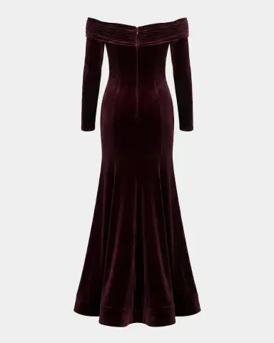 Mac Duggal Velvet Off-The-Shoulder Mermaid Gown | Thumbnail 5
