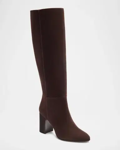 Stuart Weitzman 85mm Mulberry Suede Knee-High Boots | Thumbnail 2