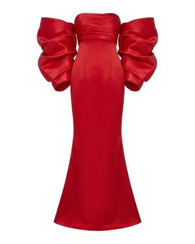 Mac Duggal Oversized Bow Satin Gown | Thumbnail 1