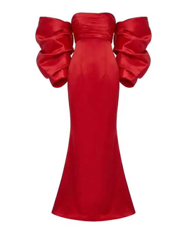 Mac Duggal Oversized Bow Satin Gown