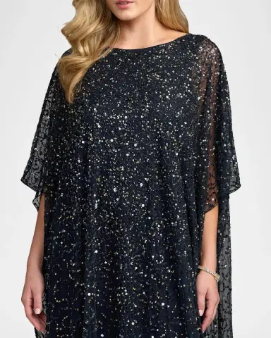 Mac Duggal Embellished Mesh Caftan Maxi Dress | Thumbnail 4