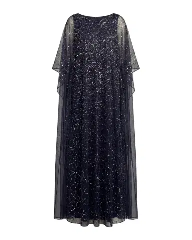 Mac Duggal Embellished Mesh Caftan Maxi Dress | Thumbnail 1