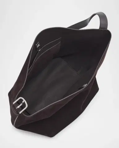 TOTEME Medium Belted Suede Tote Bag | Thumbnail 4