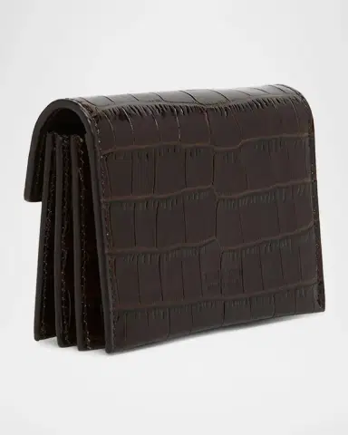 Tom Ford Mia Croc-Embossed Leather Crossbody Card Holder | Thumbnail 3