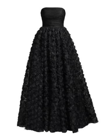 Mac Duggal Strapless Rosette Lace Ballgown | Thumbnail 1