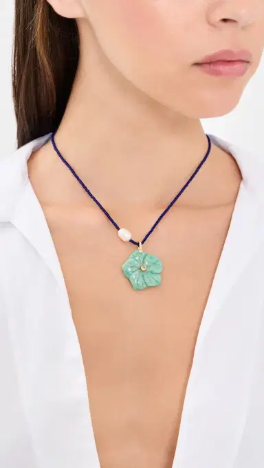 Maison Irem Azure Flower Necklace | Thumbnail 3